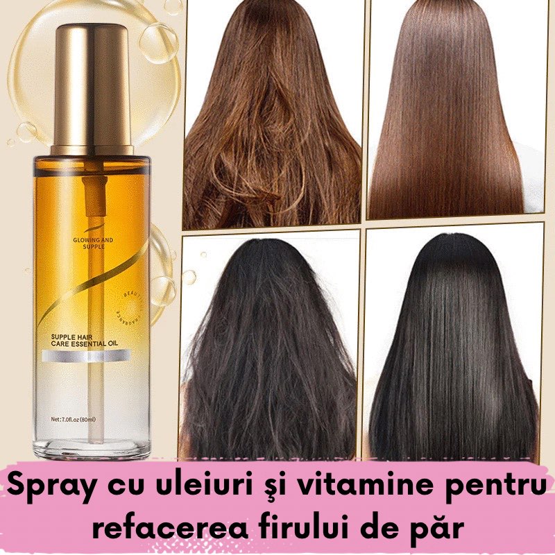 Spray cu uleiuri naturale si multivitamine pentru refacerea firului de par