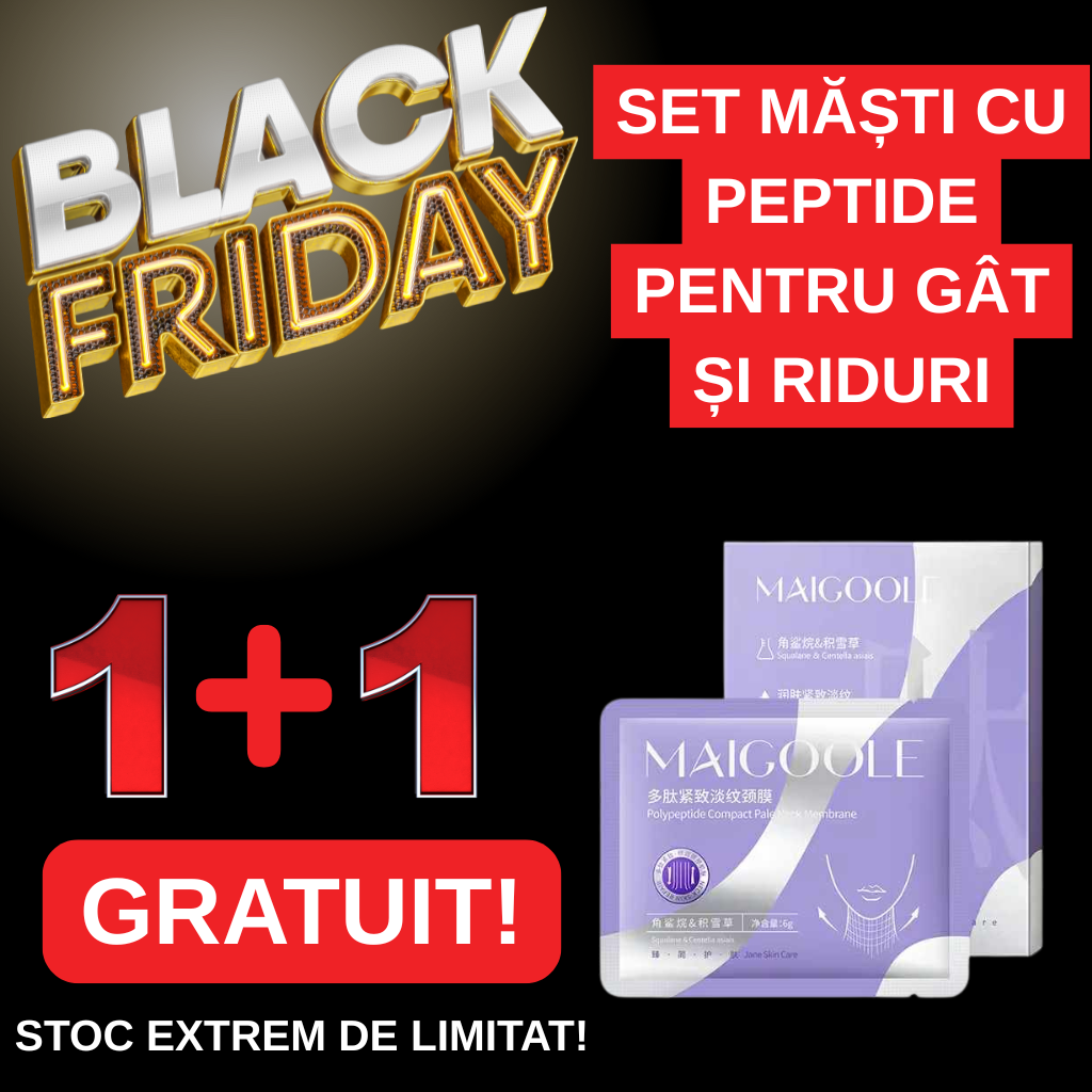 Set Măști cu Peptide și Colagen pentru Eliminarea Pielii Ridate și Lăsate a Gâtului